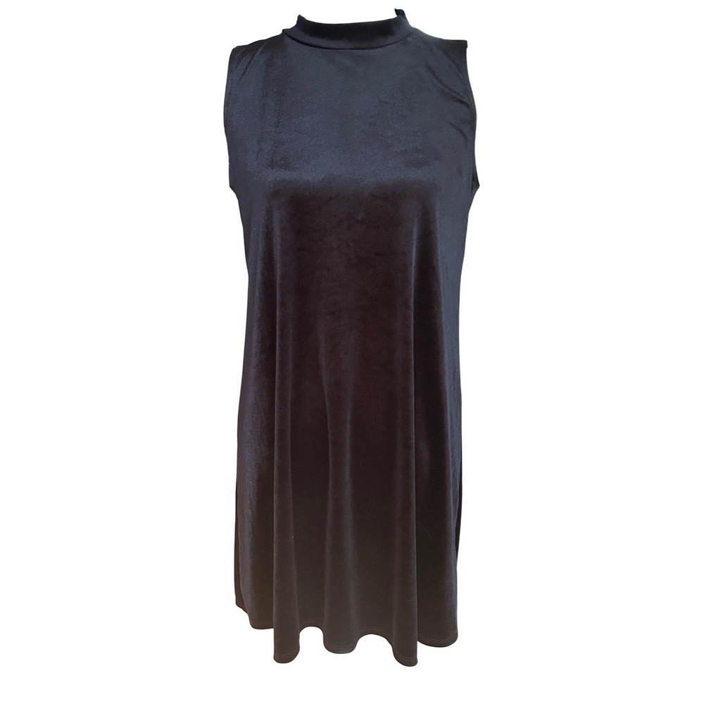 Annalee + Hope Shift Dress Velvet M‎ Black Whimsigoth Classic LBD - Picture 3 of 10
